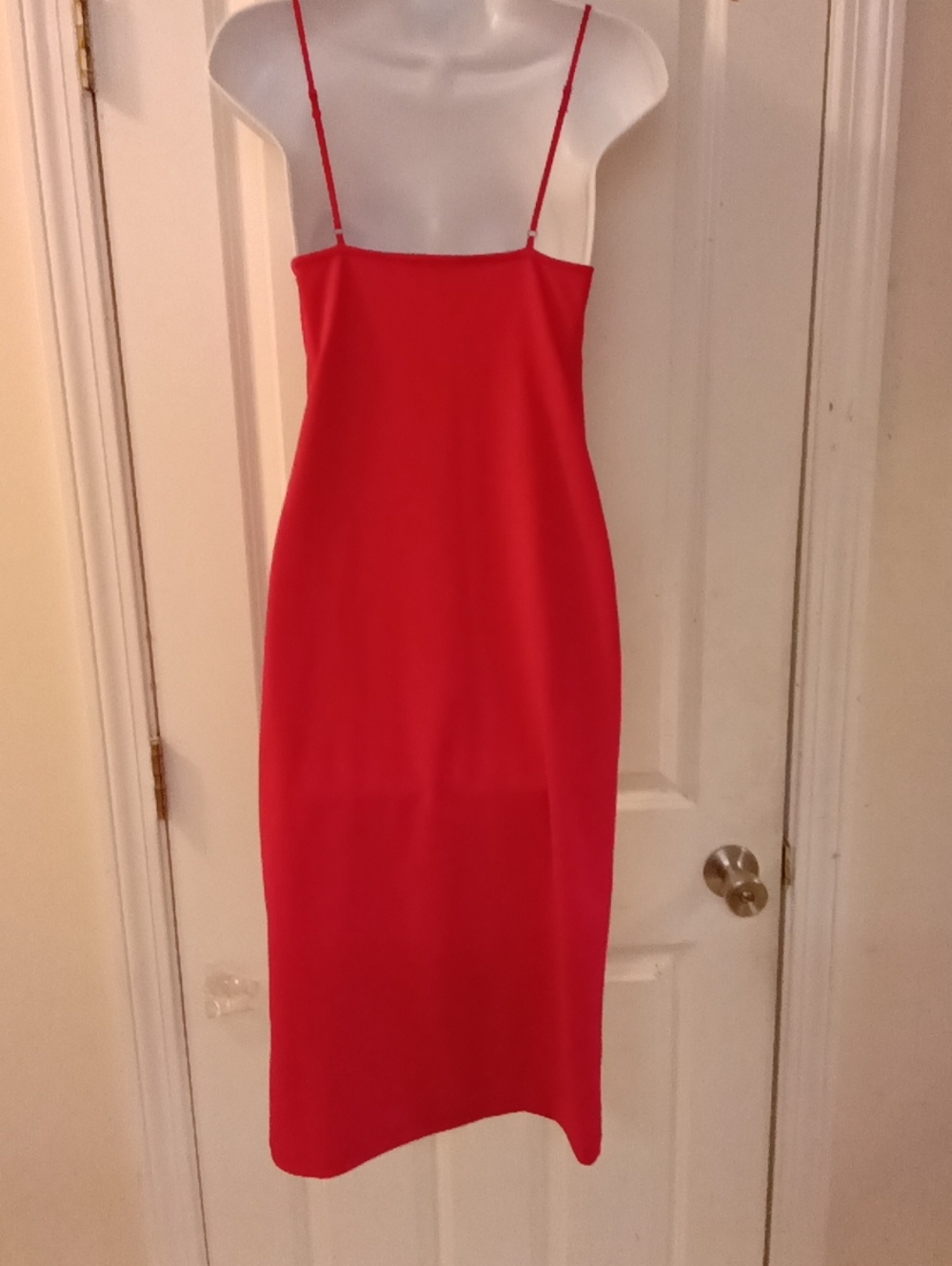 ZARA Sleek PINKY Midi Slip Dress with Spaghetti Straps SIZE XS Is Pink 🩷 Photo - Picture 5 of 8
